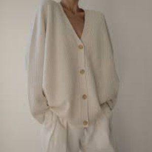 Jenni Kayne Cotton Cocoon Sweater Ivory (XS)